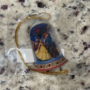 Beauty and the Beast Ornament with Gold String NWT